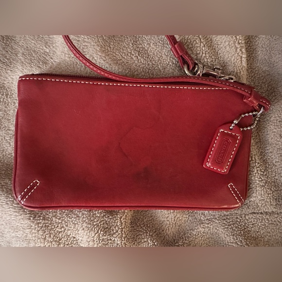 Coach Red Leather Hobo Bag and Wristlet - Picture 12 of 12